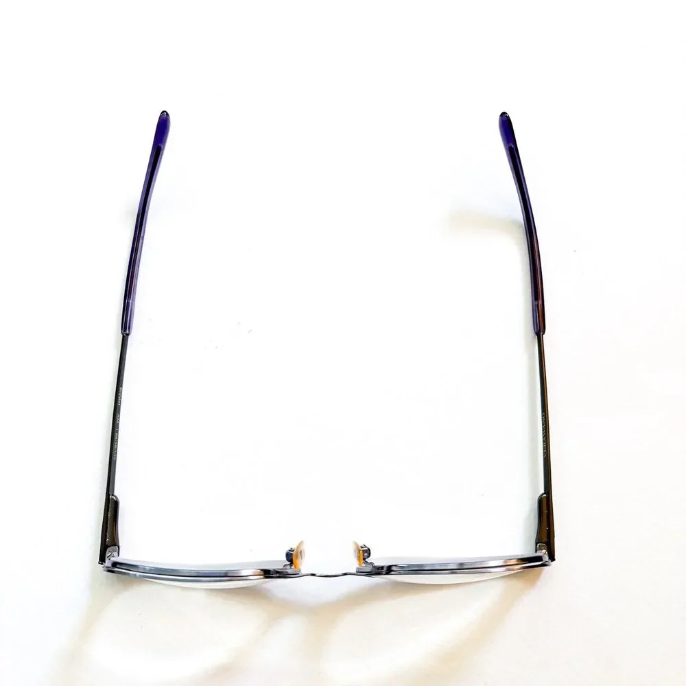 Vera Wang Womens Blue-Gray Cat-Eye Eyeglass Metal FRAMES ONLY 54 16 140